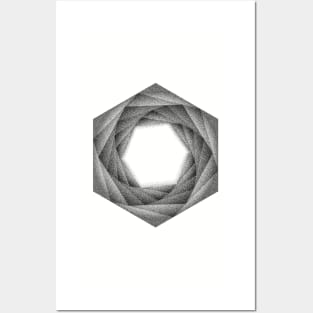 HEXAGON STIPPLE Posters and Art